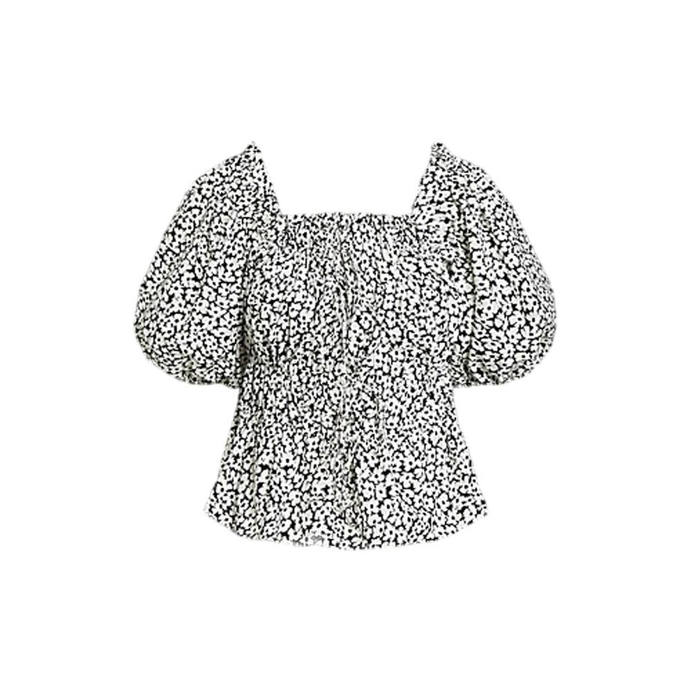 Top Polo Ralph Lauren Floral Cotton Blouson Sleeve Size 14